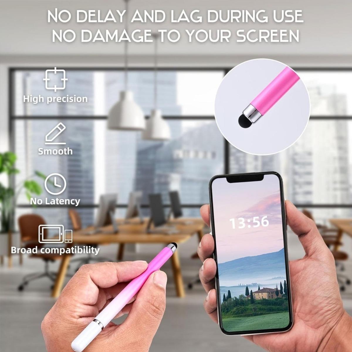 【2-in-1 Super Sensitif】Pena Stylus Silikon Universal: Responsif, Presisi, & Multi-Fungsi untuk Menggambar, Memotong, dan Memantulkan di Semua Tablet & Ponsel