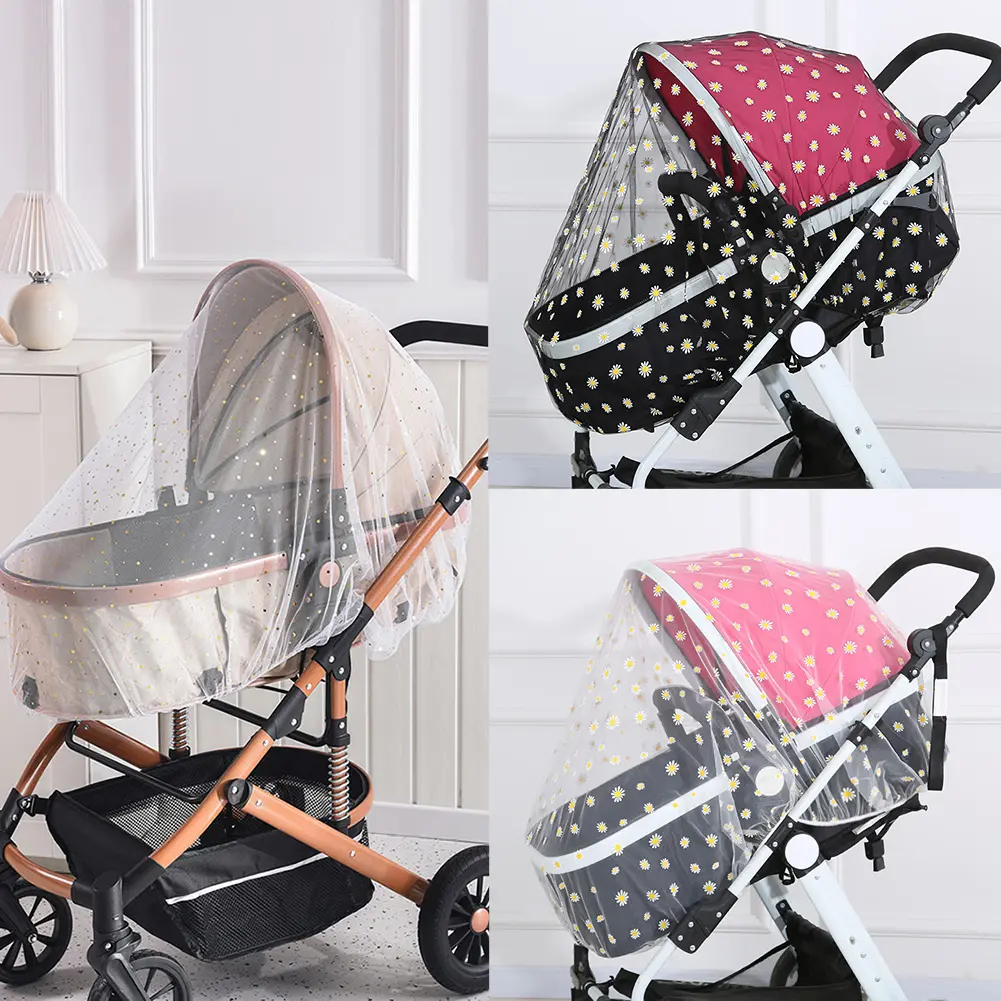Elastic Type Baby Crib Netting Mosquito Net Pushchair Anti-bug Netting Infant Protection Mesh Stroller Trolley Accessories #468273