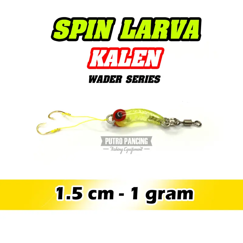 Spin Larva Kalen (Uler Keket) Panjang 1,5cm Berat 1gram Umpan Casting Wader 0