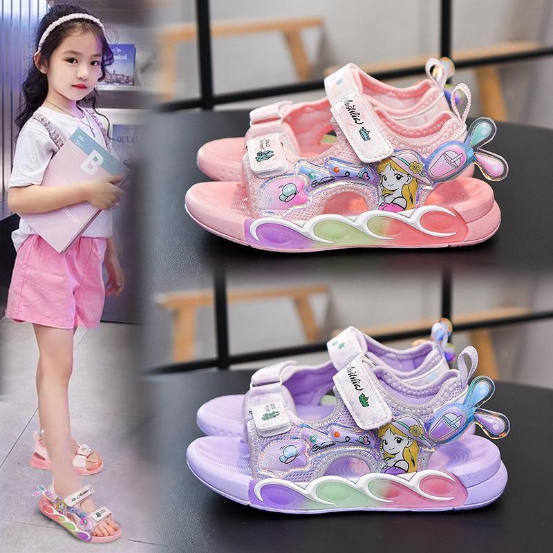   0-12 tuổi BM89 SANDAL ELSA cho BÉ GÁI kiểu mới 2025 dép mùa hè công chúa thoáng mát thời trang dép quai hậu sang trọng xăng đan đáng yêu Mũi mở Dép Sandal Jean Cao Su 