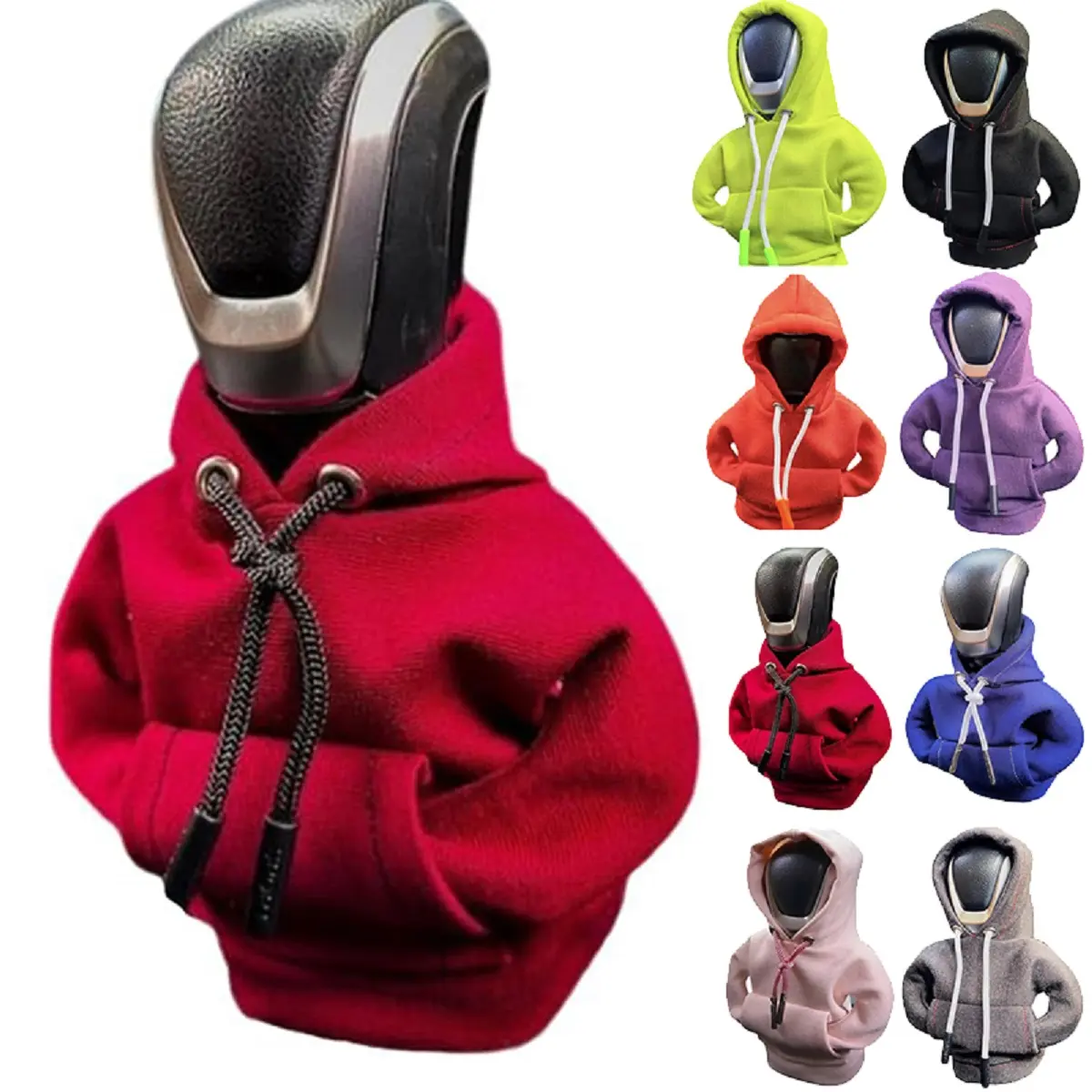 SANN Gear Shift Hoodie, Gear Shift Cover, Universal Car Shift Knob Hoodie, Mini Hoodie for Car Shifter, Automotive Interior Cute Gadgets, Car Accessories and Decorations