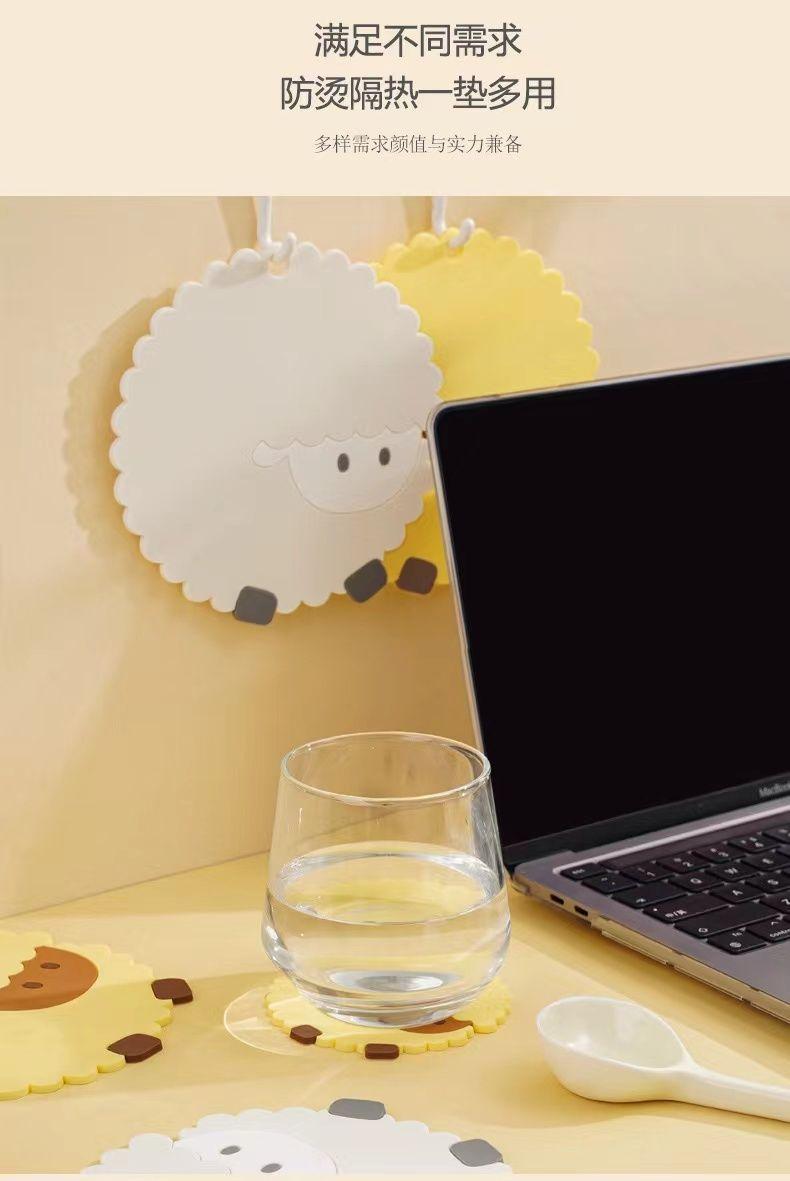 Product Introduction of Tuantuan Sheep Household Tea Cup Mat Placemat Bowl Mat Thickened Anti-scald High Temperature Resistant Food-grade Silicone Heat Insulation Mat Bowl Mat 11