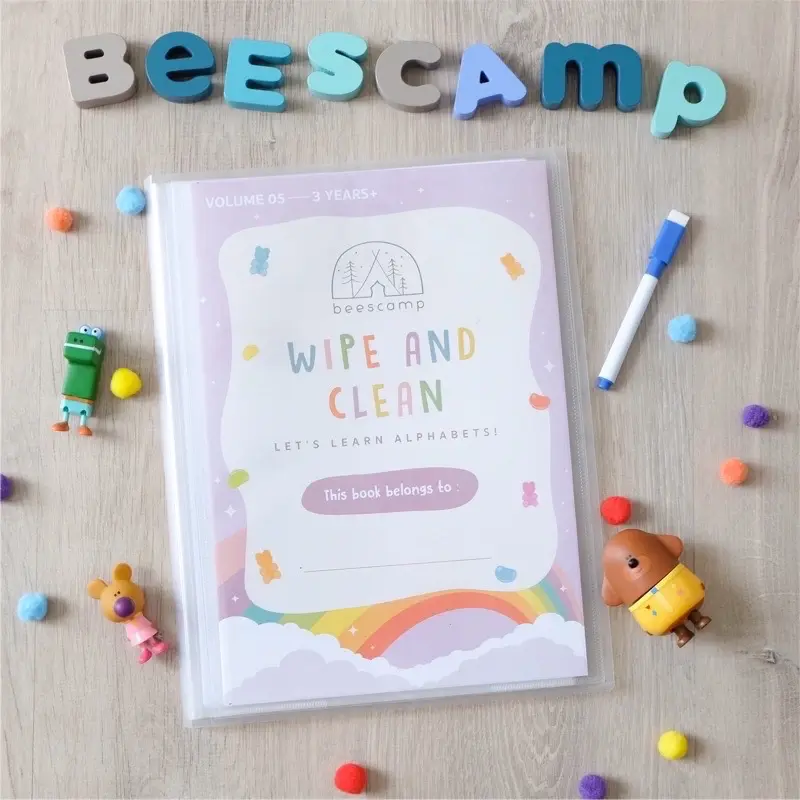 VOL 5 - wipe and clean activity book (untuk 3 tahun+ / preschool / paud /tk ) - worksheet anak beescamp