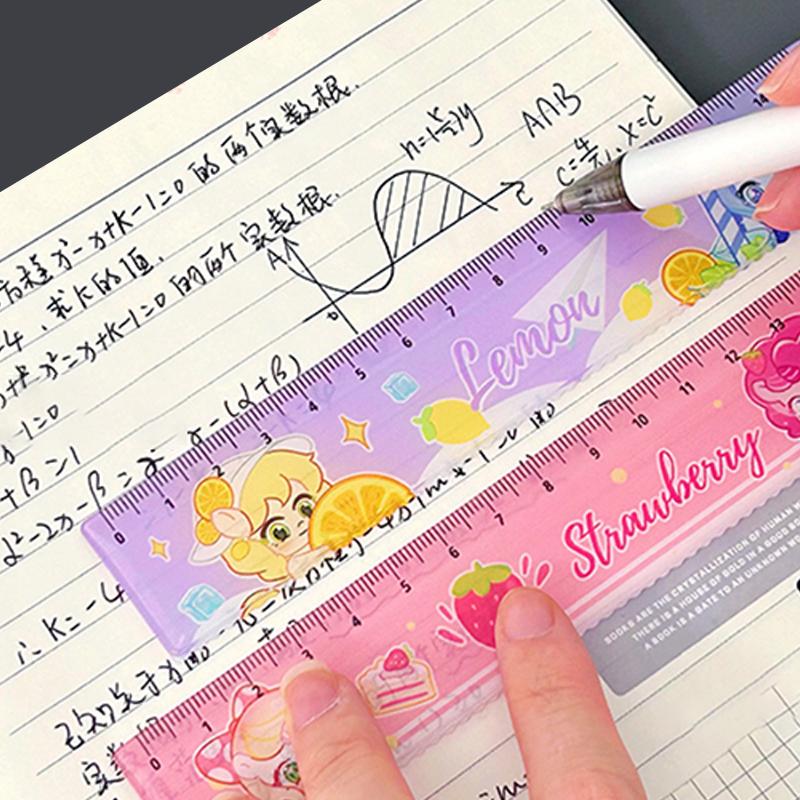 Product Introduction of 4Pcs Cartoon Pony Ruler Set Angle Ruler Protractor Triangle Ruler Multifunctional Measuring Tools Students Set School Supplies 15