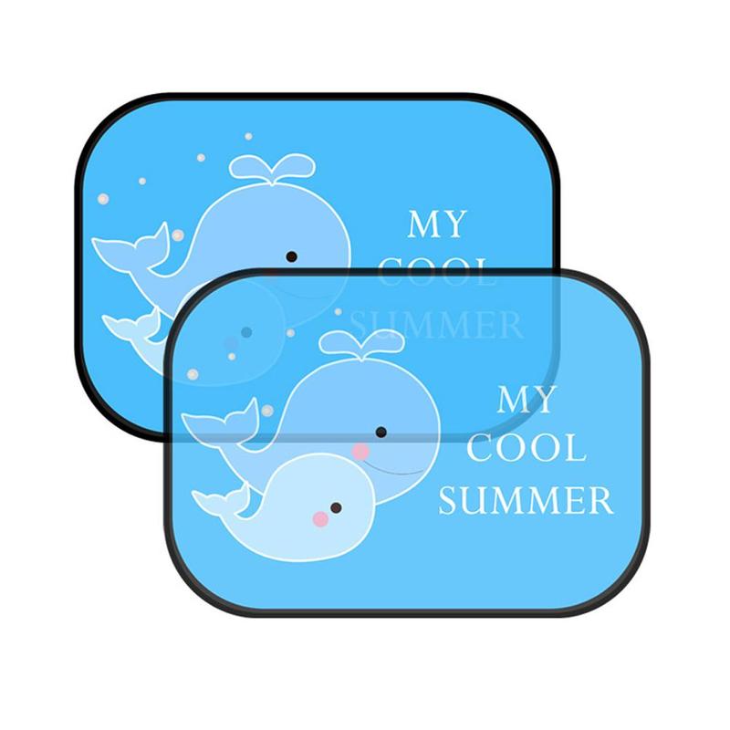 Product Introduction of 2 Pcs Mesh Fabric Car Sunshades Electrostatic Adsorption Side Cartoon Window Insulation Car Q1W5 18