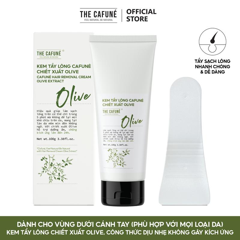Kem Tẩy Lông Nách Olive Tẩy Sạch Vùng Dưới Cánh Tay Nhanh Chóng, Dễ Dàng, Không Đau Rát | Phù Hợp Cho Mọi Loại Da 100g Cạo Râu Waxing