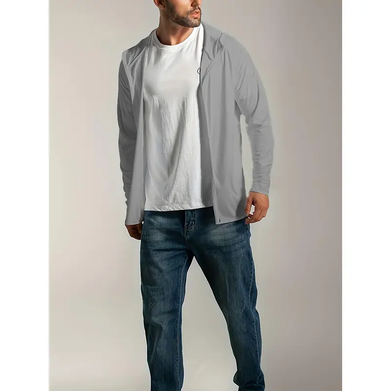 Jacket - Polyester 90%, Spandex 10% - Lightweight, Breathable, Full-Zip with Pockets - Long Sleeve for Golf, Hiking, Cycling, Fishing - Casual Outdoor Sports & Workout Gear - Versatile for Spring/Summebig  boystracksuit okami  tracccccbaggy  compression 8