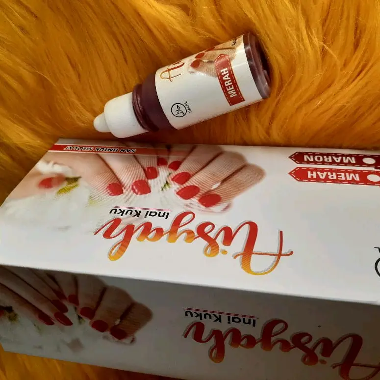 Inai Kuku Aisyah 1 box/12pcs Maroon dan Merah 4