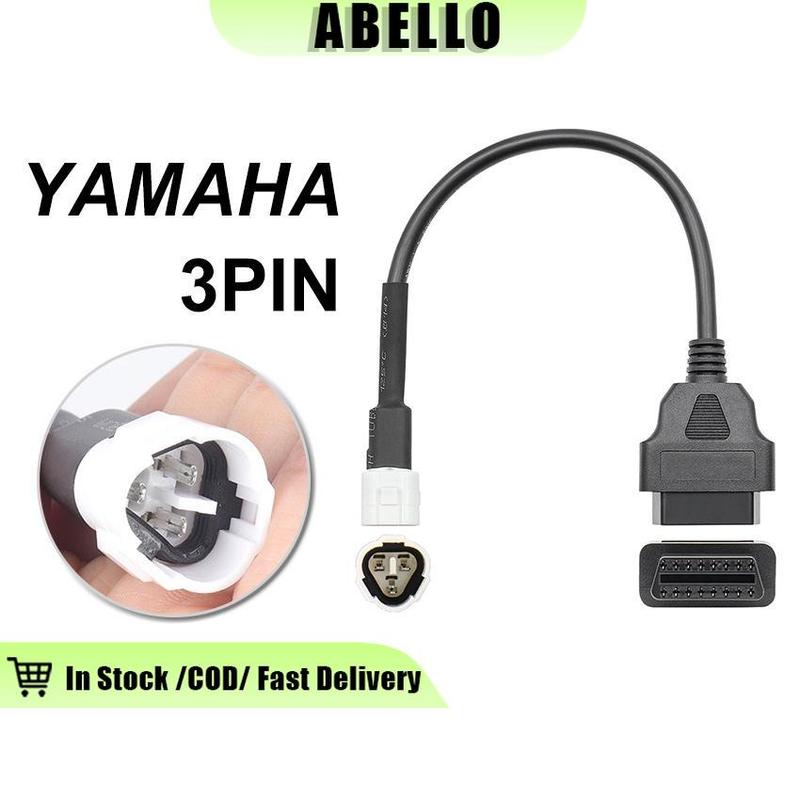 Motorcycle 3 Pin To 16 Pin OBD Adapter OBD2 Diagnostic Cable Connector For Kymco