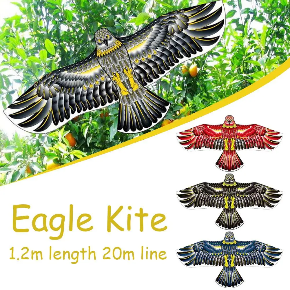 Flat Eagle Kite Big Fly Bird Kite For Children Includes 20m Kite Line Large Eagle Flying Bird Kites