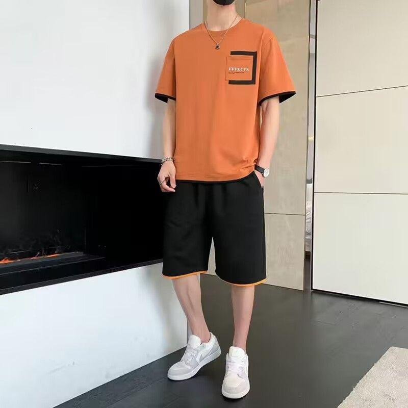 Bộ Đồ Thể Thao Thường Ngày Áo Thun Nam Ngắn Tay Quần Đùi, Bộ Đồ Mỏng, Hàng Mới Về Mùa Hè 2024, Phong Cách Đẹp Trai 4