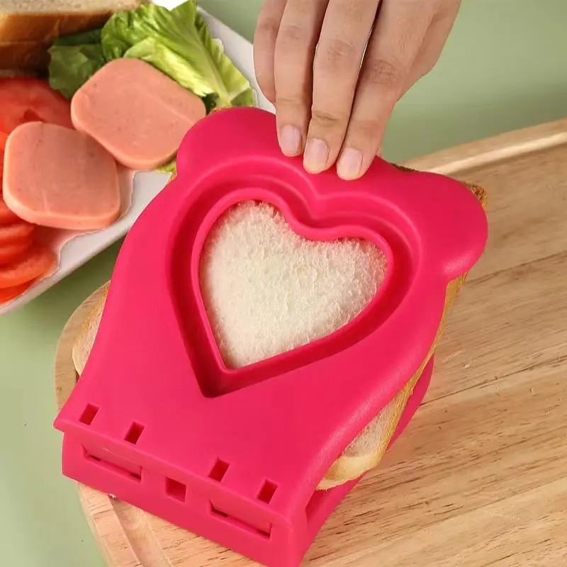 Sandwich Cutter & Sealer, 1 Count Sandwich Making Tool, Sandwich Cutting Mold, DIY Kitchen Baking Tool for Home & Bread Shop