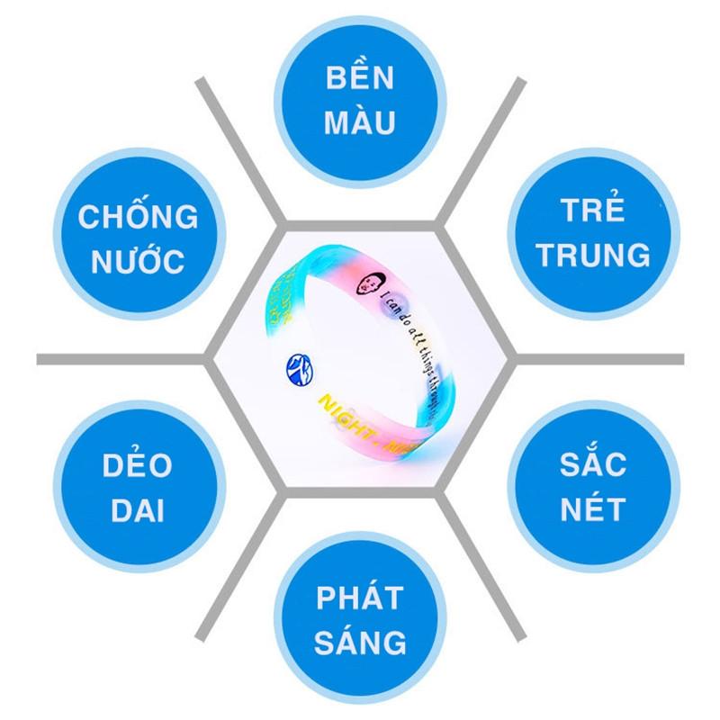 Vòng Đeo Tay Phát Sáng, Vòng Tay Cao Su Thể Thao Phản Quang Bóng Rổ Nam Nữ PRO SPORT 4
