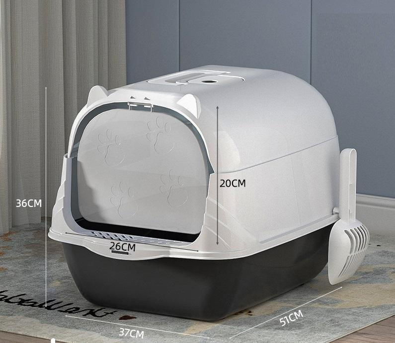 [Có Kèm Xẻng] Nhà vệ sinh cho mèo có nắp đậy - khay chậu cát vệ sinh cho mèo tiện lợi lồng  vệ