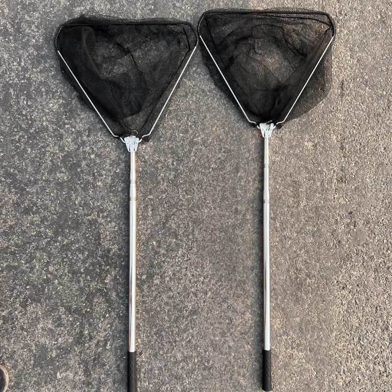 Vợt Cá Vợt Gấp Gọn 2m1 inox Nguyên Khối Bắt Cá Đi Câu Câu Cá