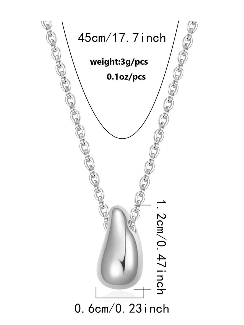 Product Introduction of Water Drop Shaped Pendant Necklace for Women, Fashion Jewelry for Party, Daily Clothing Decor, Trendy All-match & Exquisite Jewelry for Birthday Gift 1