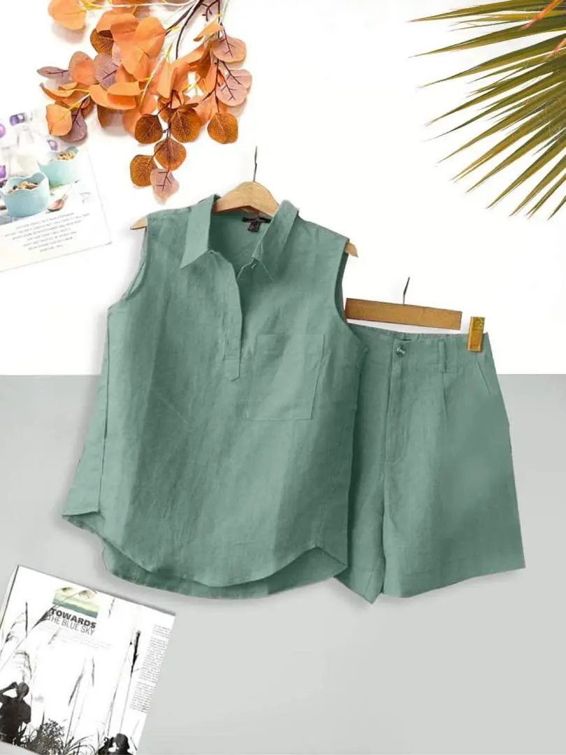 Set Áo Sát Nách, Quần Cộc Chất Đũi Mát - SN
