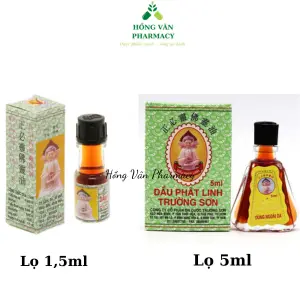 Dầu Phật Linh Trường Sơn chai 1.5ml - 5ml, giảm cảm, nhức mỏi, sưng viêm 0