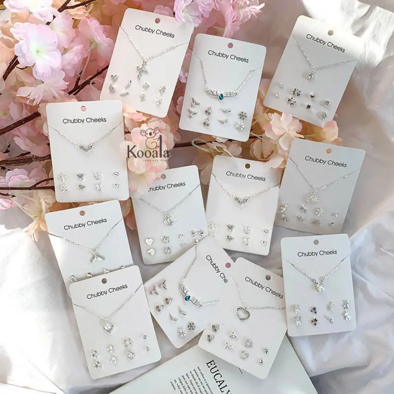 Kalung Anting Set Fashion Wanita Gaya Korea 1