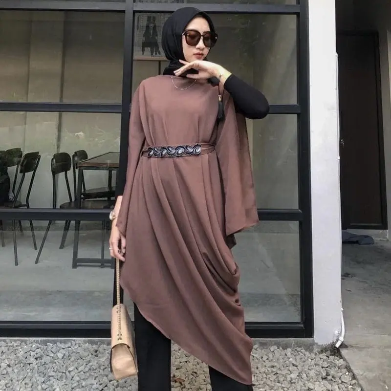 Outer kaftan Rinjani Sabrina Untuk Atasan Kondangan Wanita Lebaran Hari Raya Kafftan Remaja Kekinian Kaftan Isyana Liliy 3