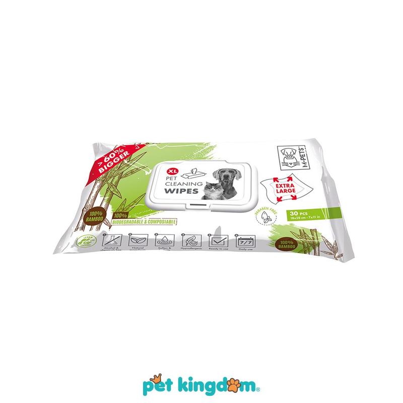 M-Pets 28x18 Cm Ukuran XL Tisu Basah Pembersih Hewan - Bamboo 0