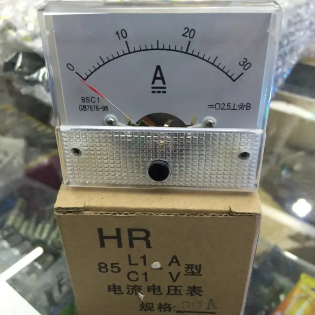 วัดโวลท์ วัดแอมป์ Volt Amp มิเตอร์เข็ม DC 0-300V /0-30A