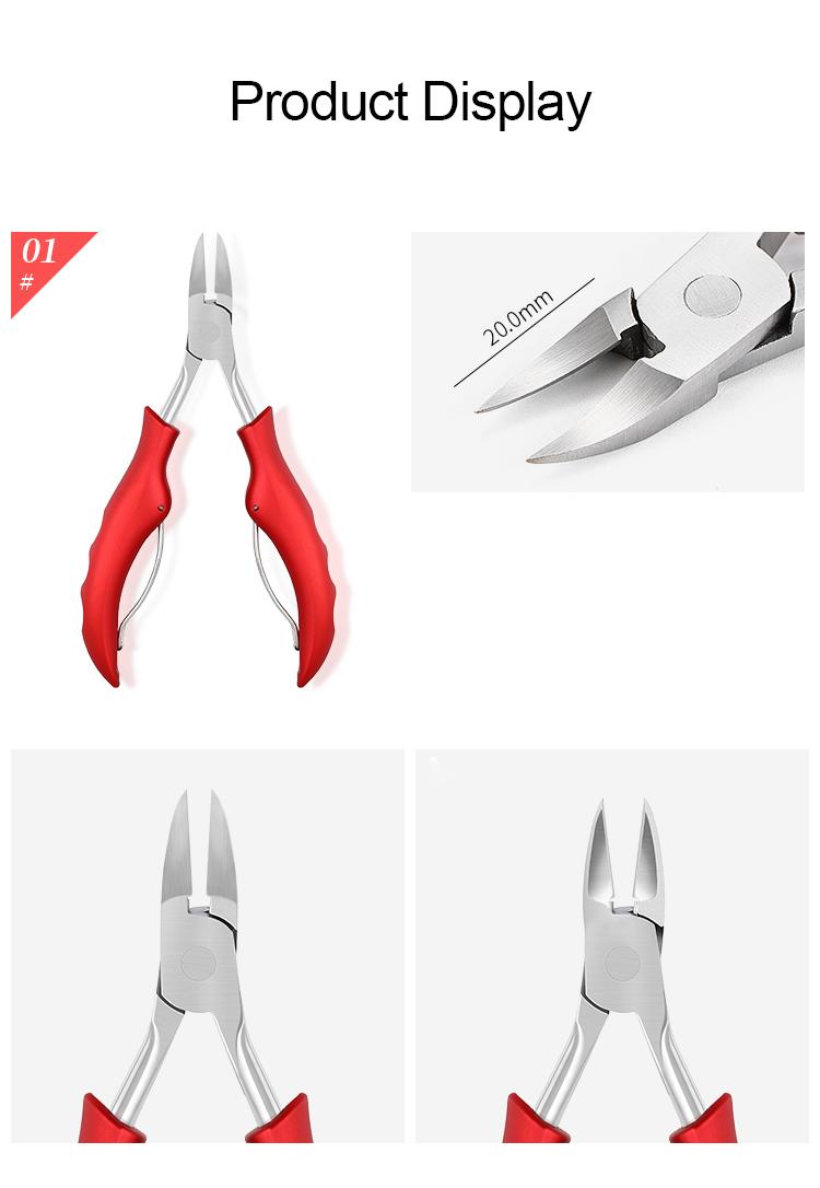 Product Introduction of Professional Nail Clippers Podiatry Correction Nippers Cuticle Cutters Cut Paronychia Pedicure Manicure Hand Foot Care Tool Stainless 6