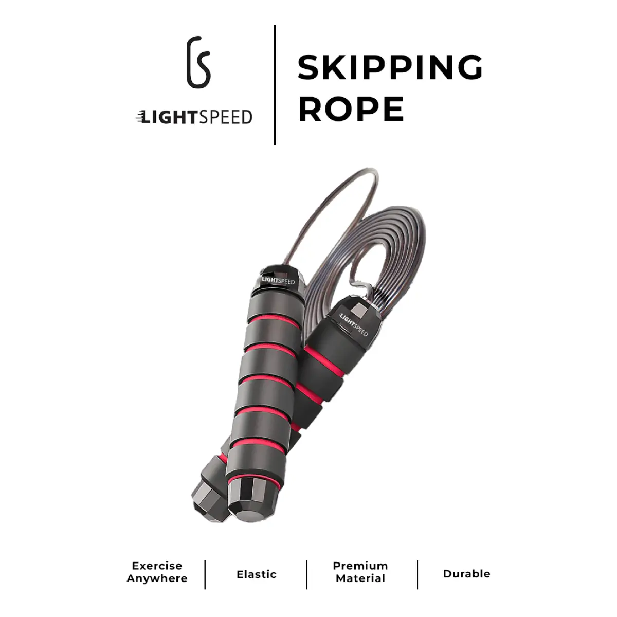 LIGHTSPEED Jump Rope / Lompat Tali / Tali Skipping Best Quality Alat Olahraga Outdoor