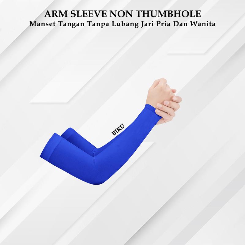 Manset Tangan Handsock Armsleeve Tanpa Lubang Jari Olahraga Pria Wanita Abu 3