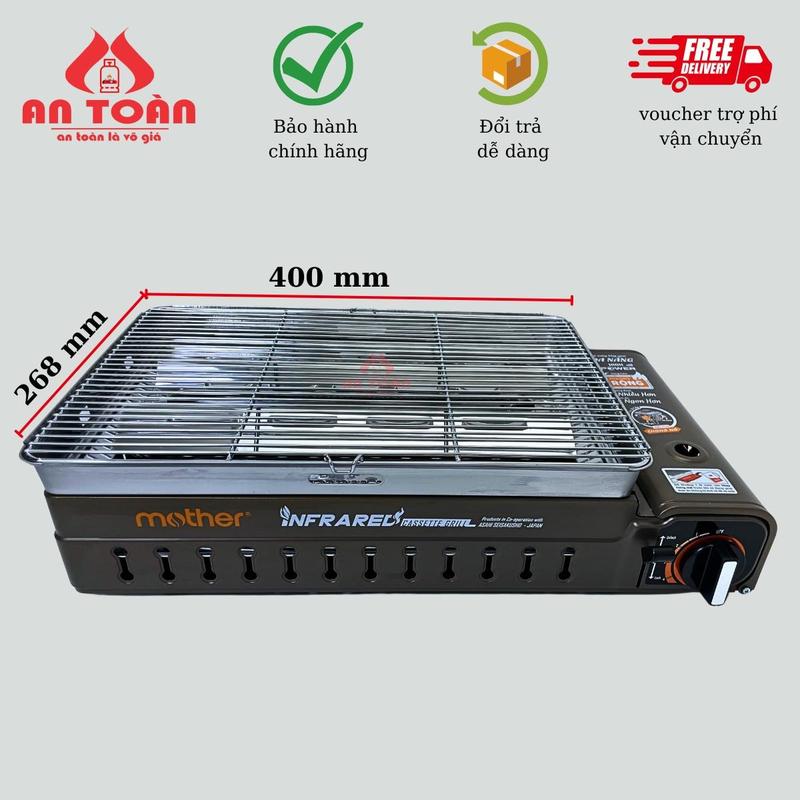 Bếp nướng gas hồng ngoại cỡ lớn đa năng Mother GM2220PS - HÀNG CHÍNH HÃNG Nướng Thịt Không Khói Nướng Điện Bếp Điện