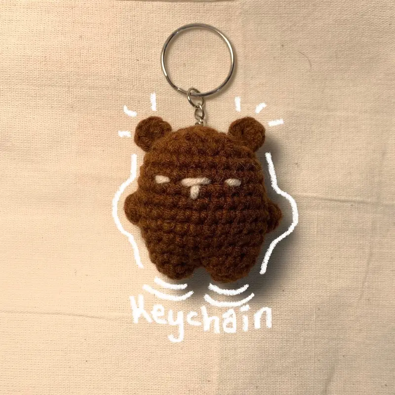 Bear crochet keychain / Gantungan kunci beruang rajut Couple 2