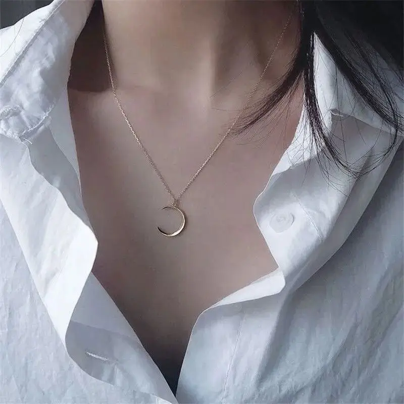 Vòng Cổ Xương Đòn Mặt Trăng, Thiết Kế Đơn Giản Và Thanh Lịch, Được Cá Nhân Hóa, Thiết Kế Độc Đáo Phong Cách Ngầu Dành Cho Nữ