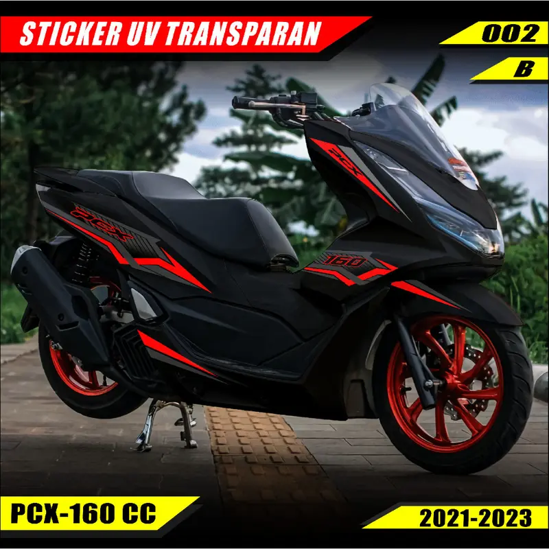 ''''' STRIPING TRANSPARAN HONDA PCX 160 ALL NEW LIST MOTOR DESAIN GRAFIS SIMPLE GPC 002 ,,,, 1
