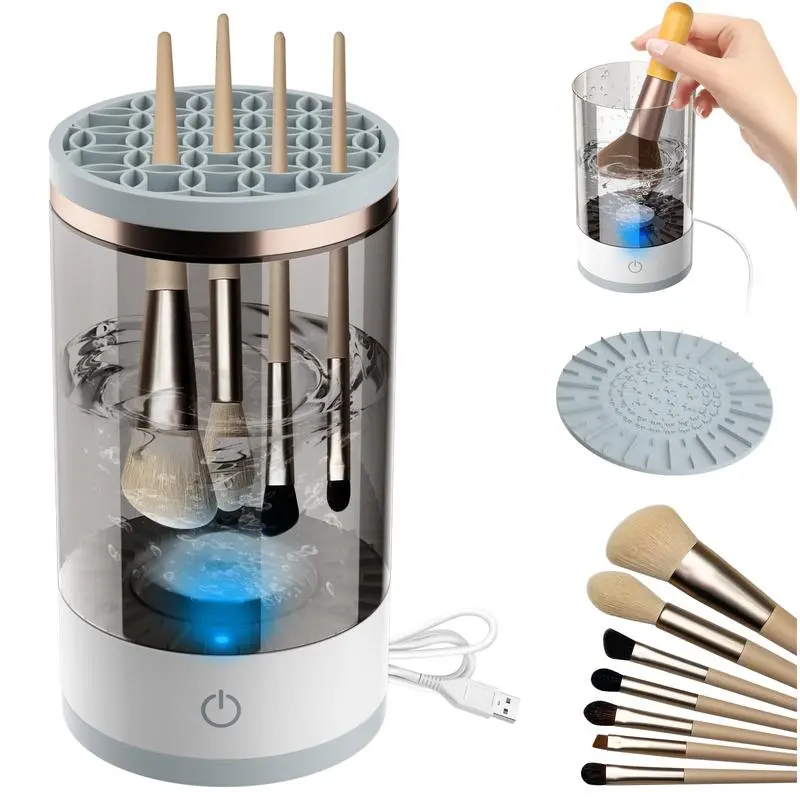 USB Powered / Rechargeable Mini Makeup Brush Cleaner, 1 Count Can Quickly Clean Various Types Of Makeup Brushes, Valentine's Day Gift for Women