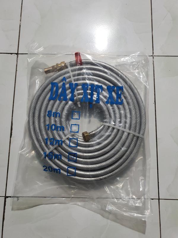 Dây Rửa Xe Gia Đình Bộ Dây Tưới Cây Tại Nhà Đầu Vòi Tăng Áp Ống Màu Xám Phi 14mm 2 Đầu Ren 21mm Kenta Các Độ Dài 5m 8m 10m 15m 20m 8