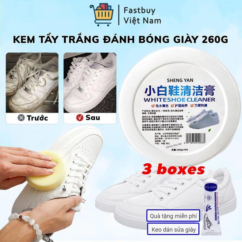 Sáp Làm Sạch Giày Trắng Kem Tẩy Rửa Đa Năng Hiệu Quả - Sáp Tẩy Trắng Giày - Sáp Vệ Sinh Giày Đồ Da Đa Năng Nam -Chai