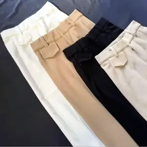 Oro Pants Celana Kulot Highwaist Loose Pants Trousers -  Kulot Wanita Anti Kusut Knit Premium