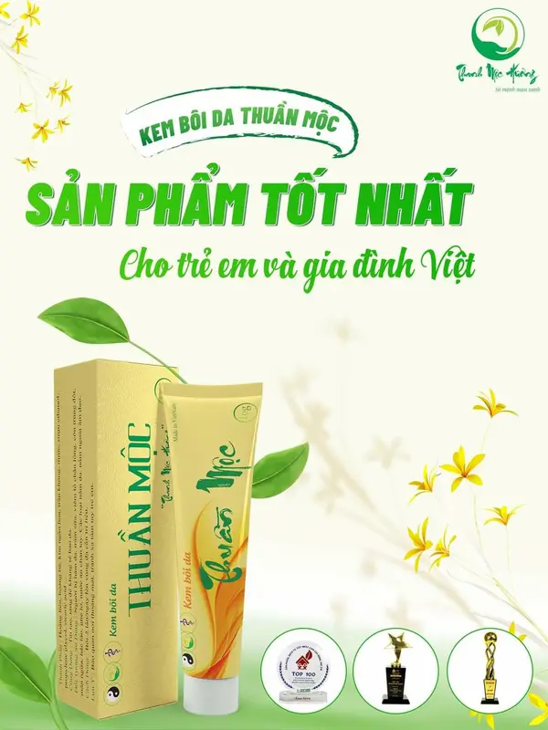Thuần mộc bôi da kem bôi da thuần mộc nấm ngứa hắc lào Thanh Mộc Hương 2