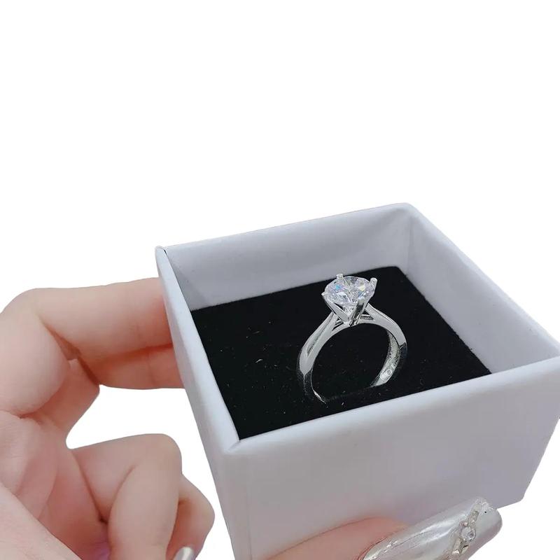 Nhẫn bạc ta cỡ đá 7ly cho nữ tính tế sang chảnh bạc ta _ bạc đẹp hải hạnh nhan  bac Women Pin nhẫn  bạc