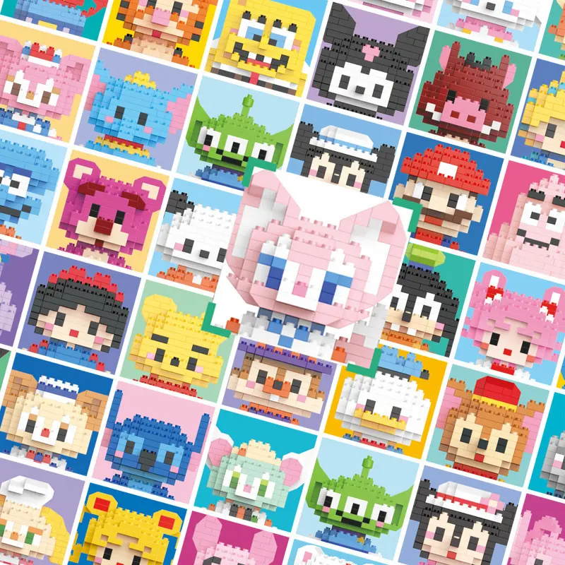 LELE Nano Block Kartun Mini Bricks Kotak Mainan Balok Susun Mainan Anak Edukasi DIY 3DPuzzle Toys 1