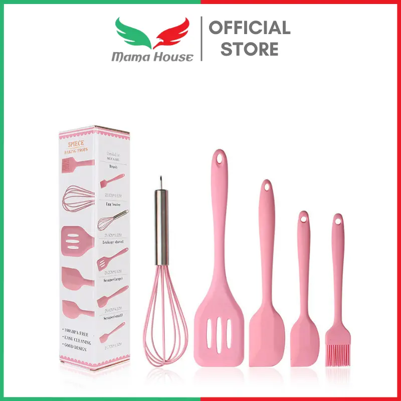 [MH] Set Alat Masak Silikon Baking Props 5 In 1 Food Grade Tahan Panas 8