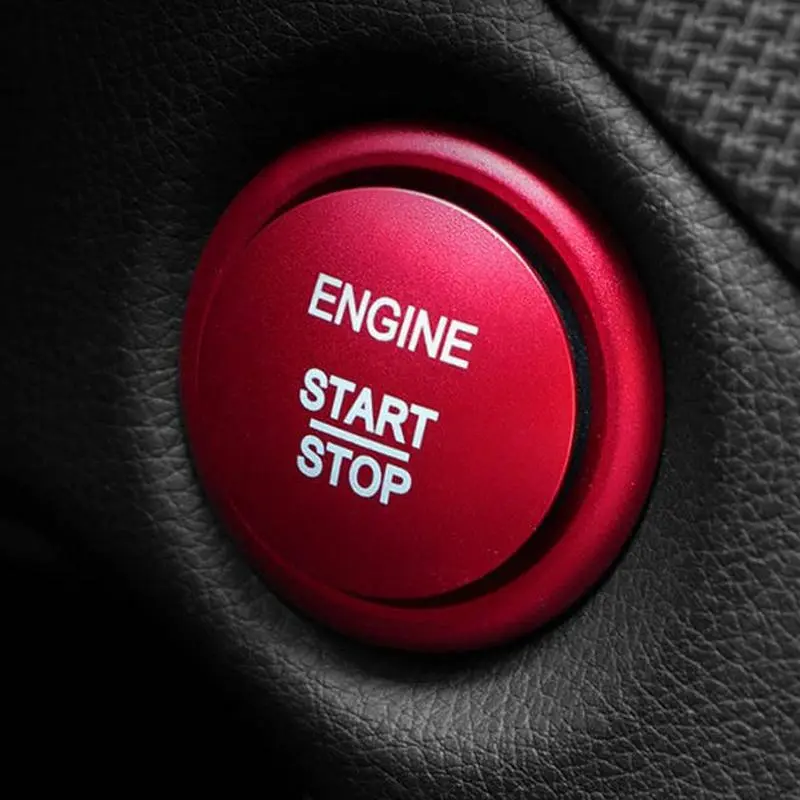 Car Engine Start Stop Button Decoration, 2 Counts/set Car Engine Start Stop Button Decorative Cover, Universal Car Interior Accessories for Mercedes-benz CLA GLA GLC, Automotive