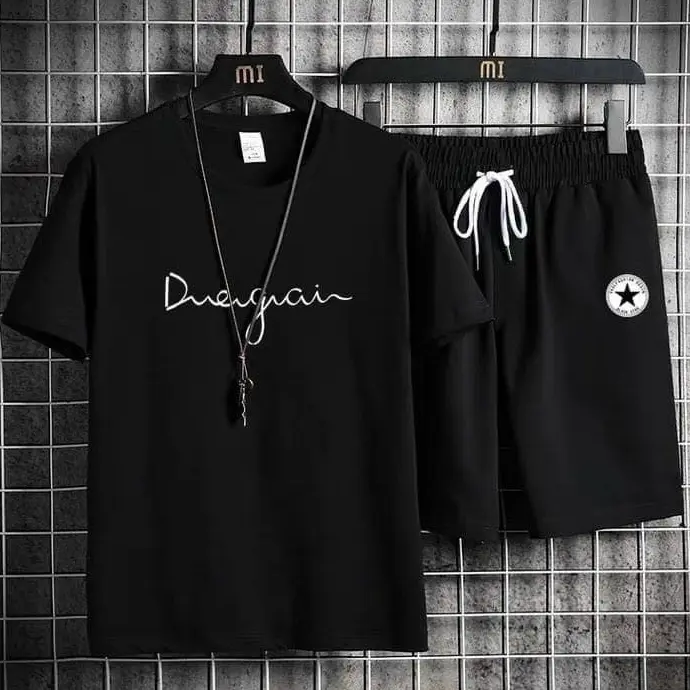 Bộ quần áo thun - in chữ 2LI5 chất liệu thun mè cao cấp DUEGAIN 01 Nam Unisex