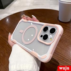 WUJU Clear Case Compatible For iPhone 16 15 14 13 12 11 Pro Max Plus Case