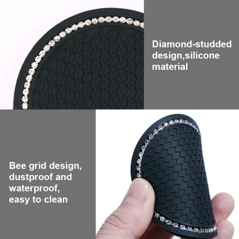 Car Coaster Water Cup Bottle Holder Anti-slip Pad Mat Silica Gel Waterproof For Interior Decoration Car Styling Accessories Car 4