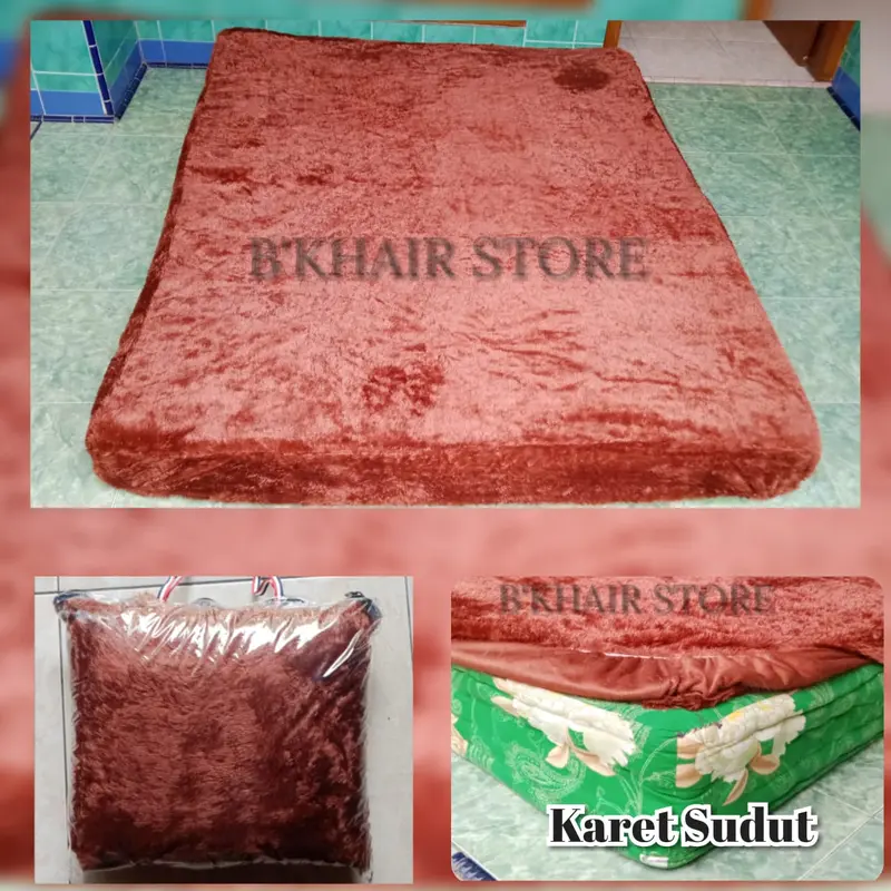 SPREI BULU RASFUR - COVER KASUR BULU - SPRAI SPRINGBED 5