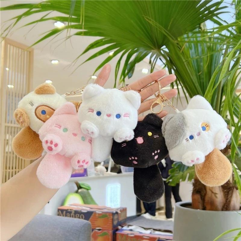 Gantungan Kunci Suara/Liontin Ransel Yang Lucu/Gantungan Kunci Boneka Kucing Fluffy Bunyi Lucu/Gantungan Kunci Boneka /Gantungan Kunci Kucing/Gantungan Kunci Boneka Kucing Fluffy Bunyi Lucu 2