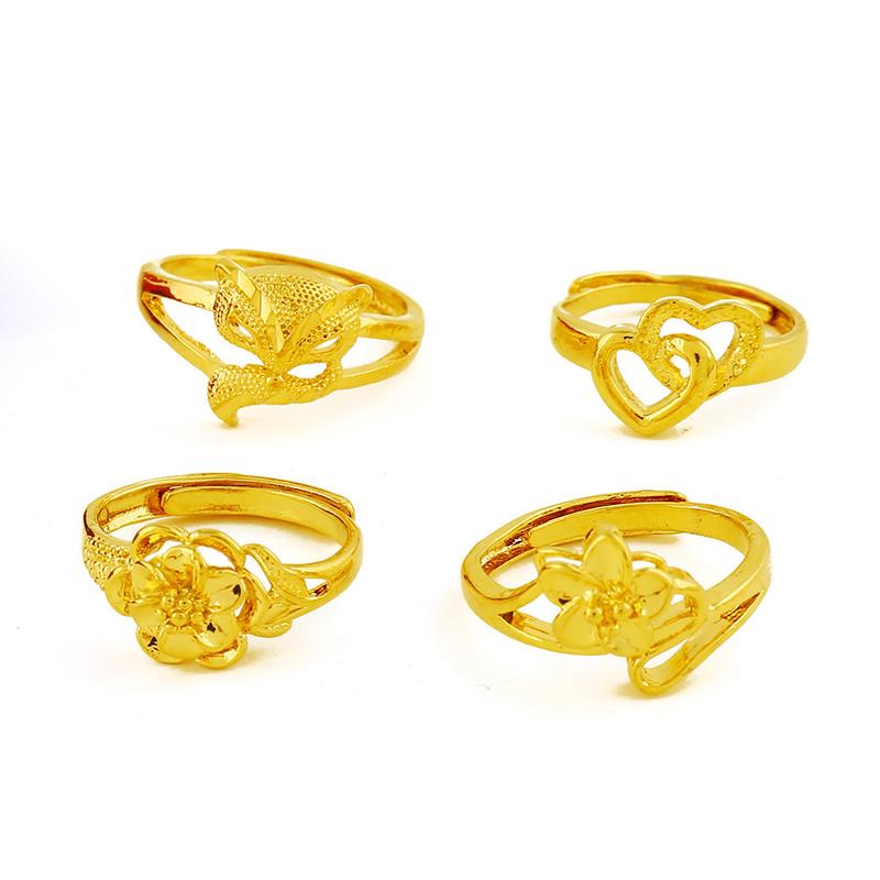 Product Introduction of Gold-Plated Ring for Women Brass Vacuum Plated Fox Ring Euro Coin Rose Gold Ring Jewelry 7