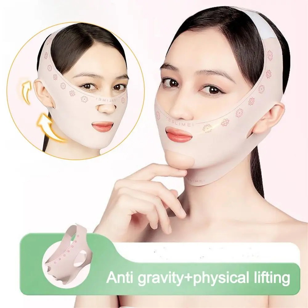 Portable Adjustable Face Sculpting Sleep Mask Elastic Strap V Line Shaping Mask Breathable Skin Care Chin Up Mask Woman