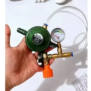 Full Set Alat Isi Ulang Gas Refil Gas Kaleng Portabel plus Pengukur Tekanan lengkap siap pakai